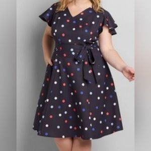 Lane Bryant Polka Dot Dress Size 20